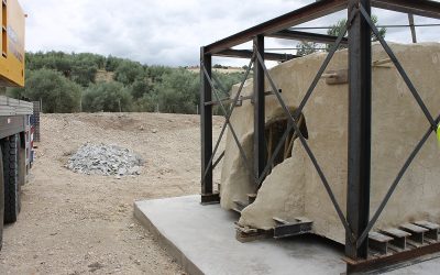 Completado el traslado de un nuevo horno romano al yacimiento de Los Tejares