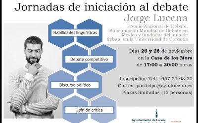 El Ayuntamiento promueve unas jornadas de iniciación al debate