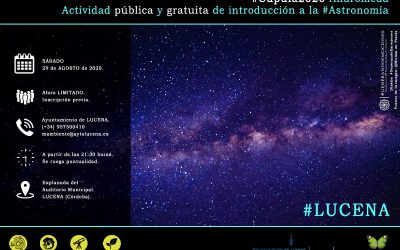 El Ayuntamiento de Lucena convoca Cúpula 2020 Andrómeda como acercamiento a la astronomía