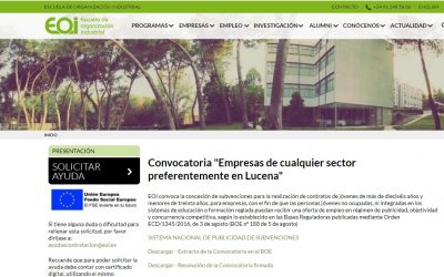 Subvenciones a la contratación laboral del alumnado de la formación EOI