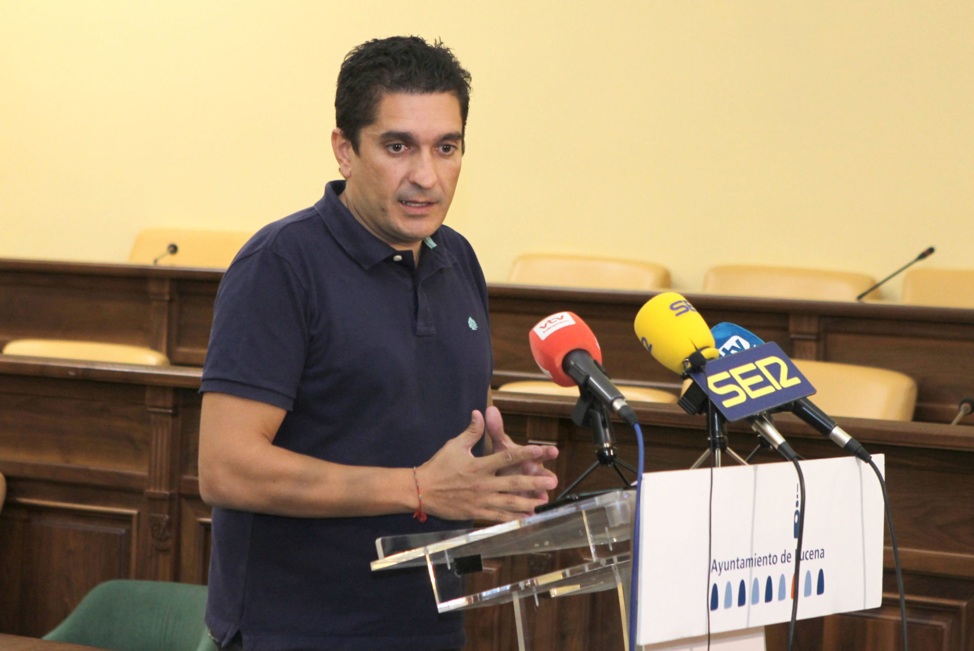 Alberto Lora durante la rueda de prensa