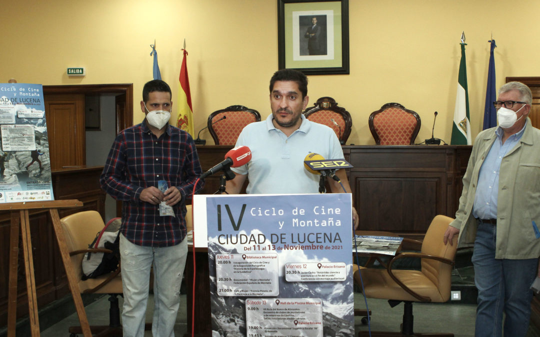 Alberto Lora participa en la presentación del IV Ciclo Cine y Montaña Ciudad de Lucena