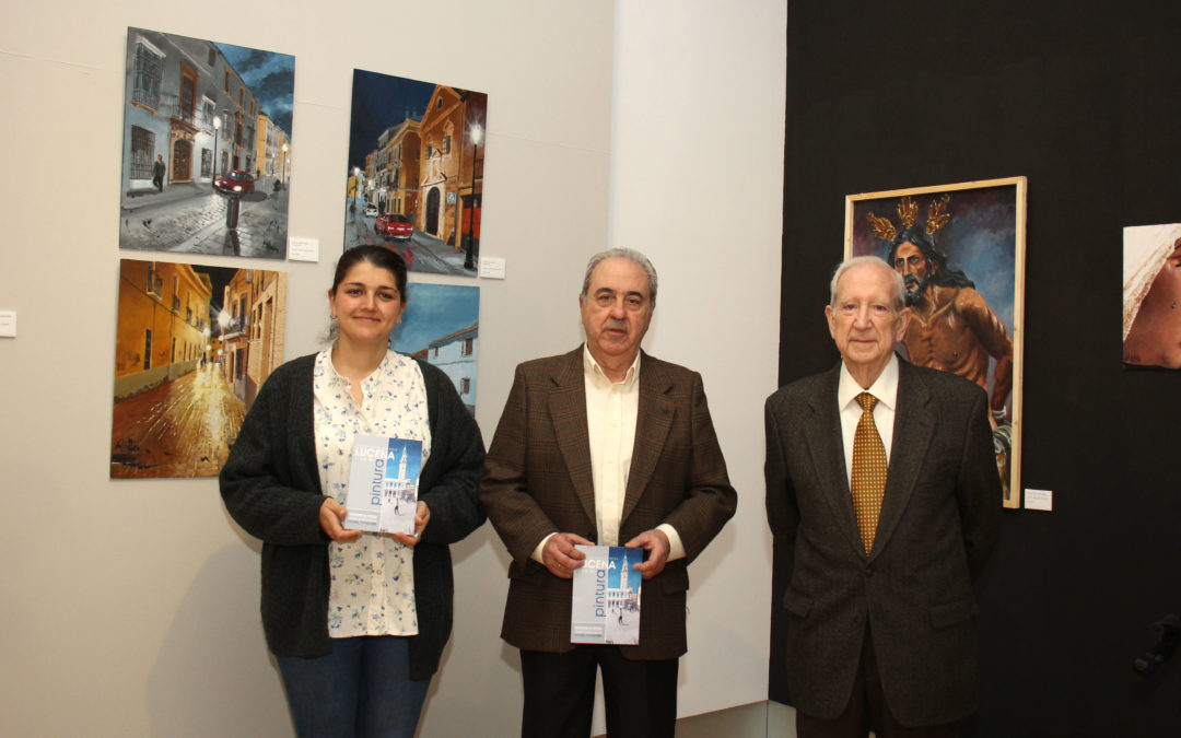 Mamen Beato visita la exposición 'Lucena en mi pintura'