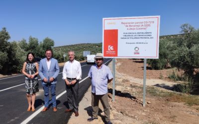 La Diputación de Córdoba lleva a cabo la reparación parcial de la CO-7219 de Benamejí a Jauja