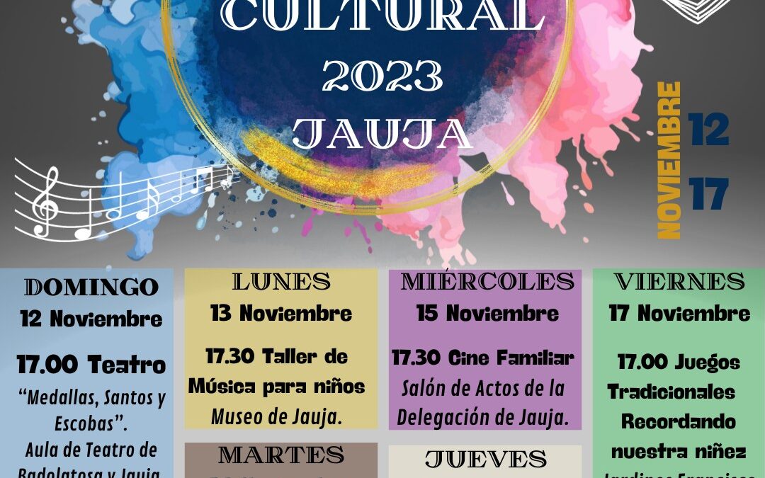 Jauja celebra una nueva edición de su Semana Cultural del 12 al 17 de noviembre