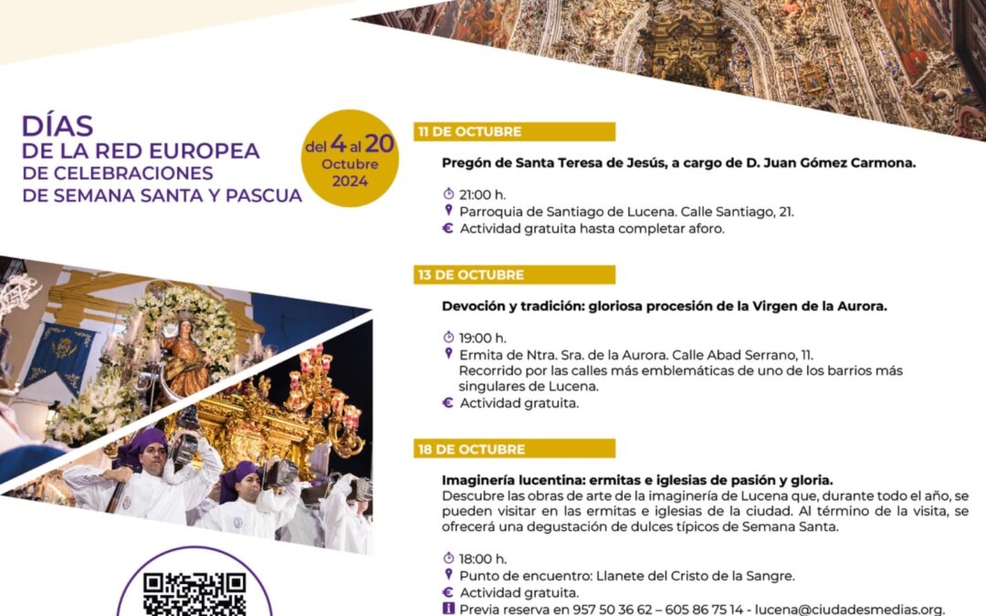 Lucena participa en los Días de la Red Europea de Celebraciones de Semana Santa y Pascua