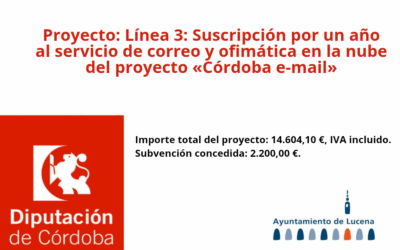 Convocatoria: PLAN DE COLABORACIÓN CON LAS ENTIDADES LOCALES DE LA PROVINCIA DE CÓRDOBA EN MATERIA DE ADMINISTRACIÓN ELECTRÓNICA. PLAN DE EQUIPAMIENTOS INFORMÁTICOS PARA EL AÑO 2024.