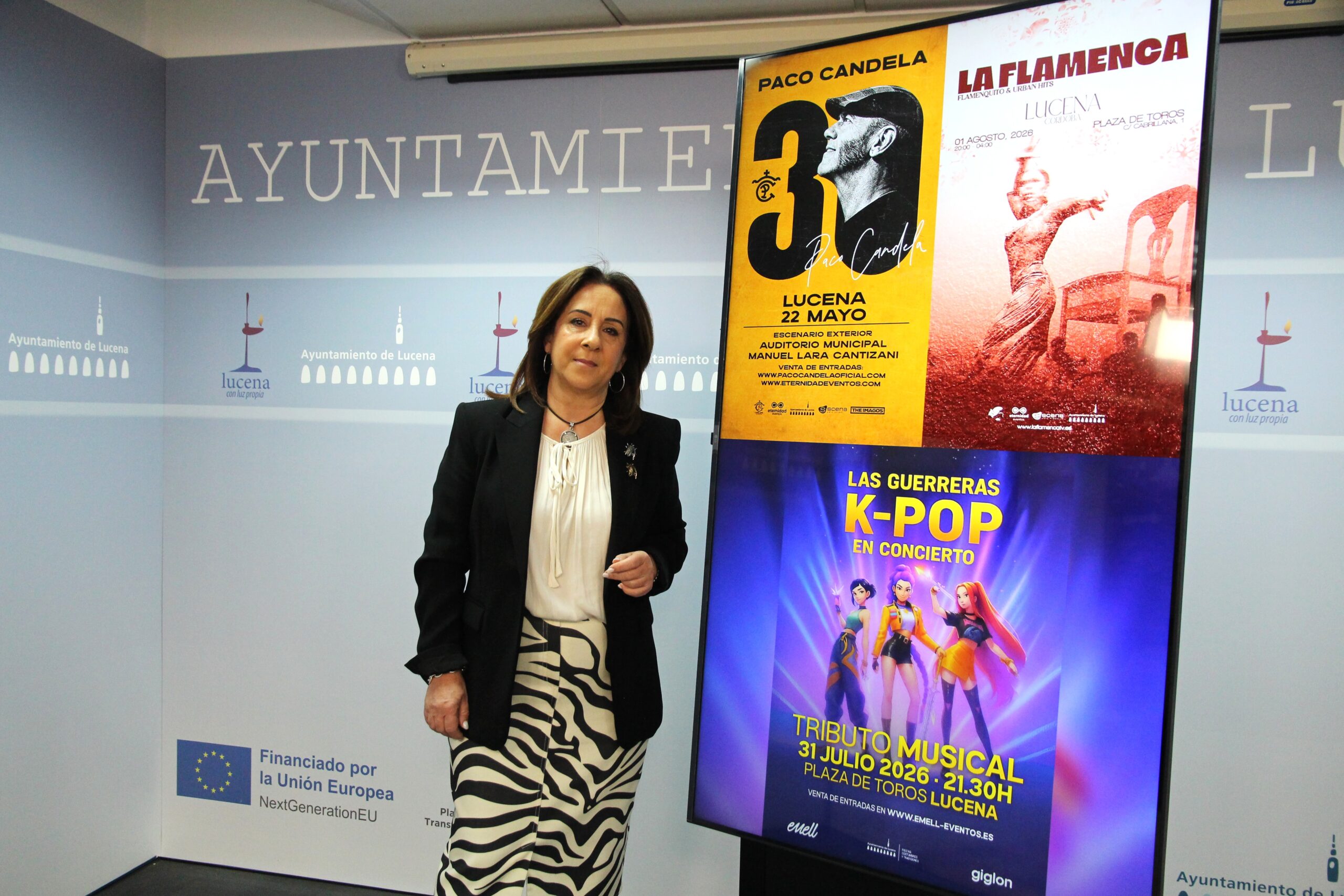 Lucena amplía su programación de verano con Paco Candela, Las Guerreras K-Pop y la fiesta de La Flamenca