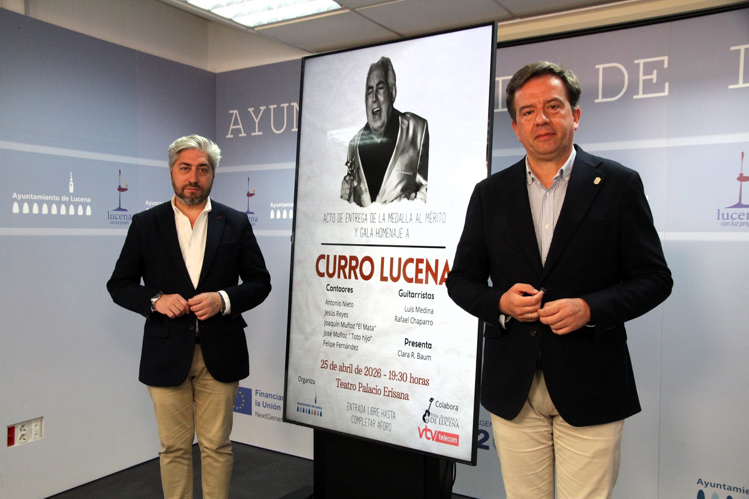 Curro Lucena recibirá la Medalla al Mérito en una gala homenaje