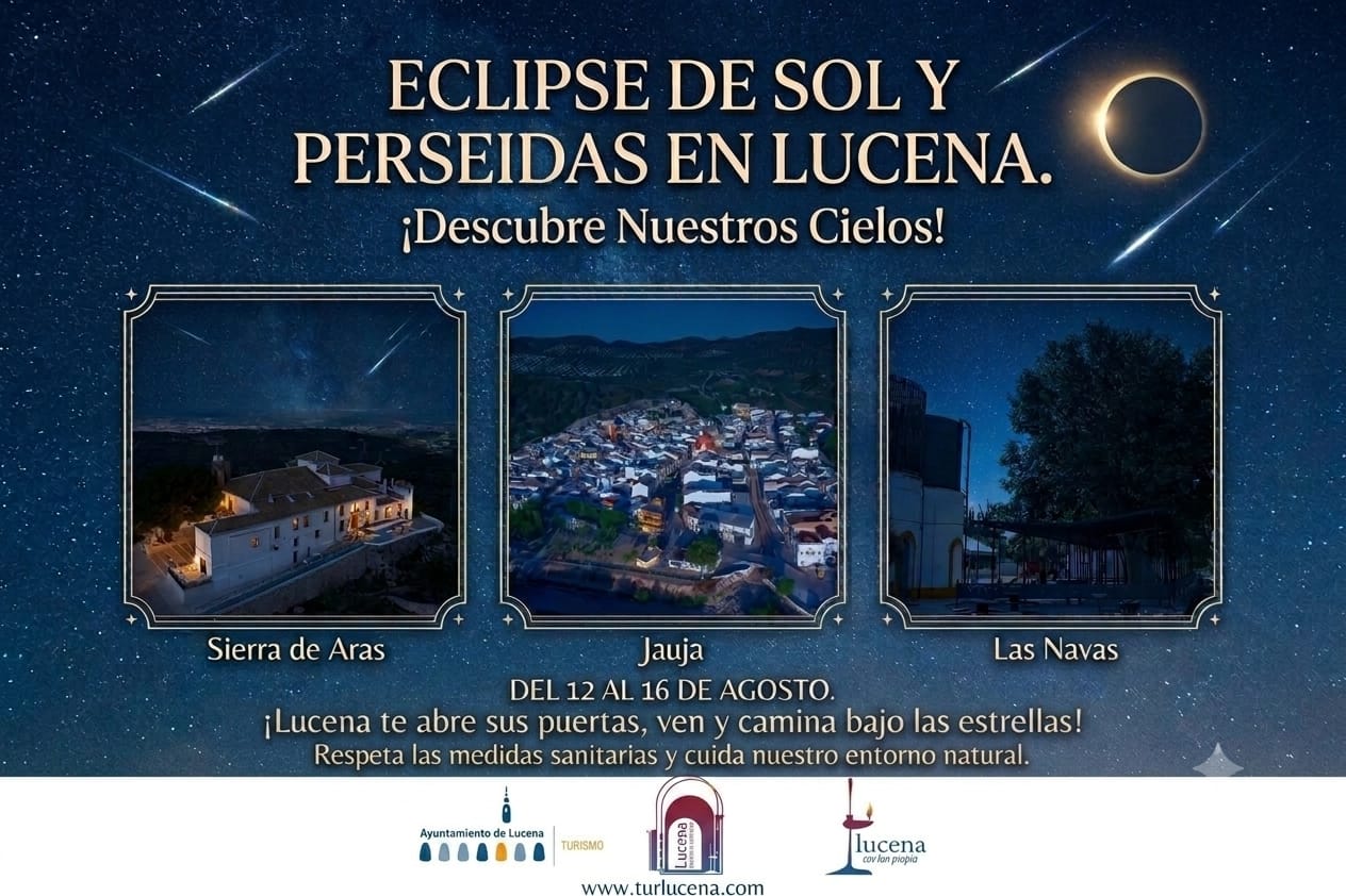 Lucena invita a disfrutar de sus cielos con el eclipse solar y las Perseidas