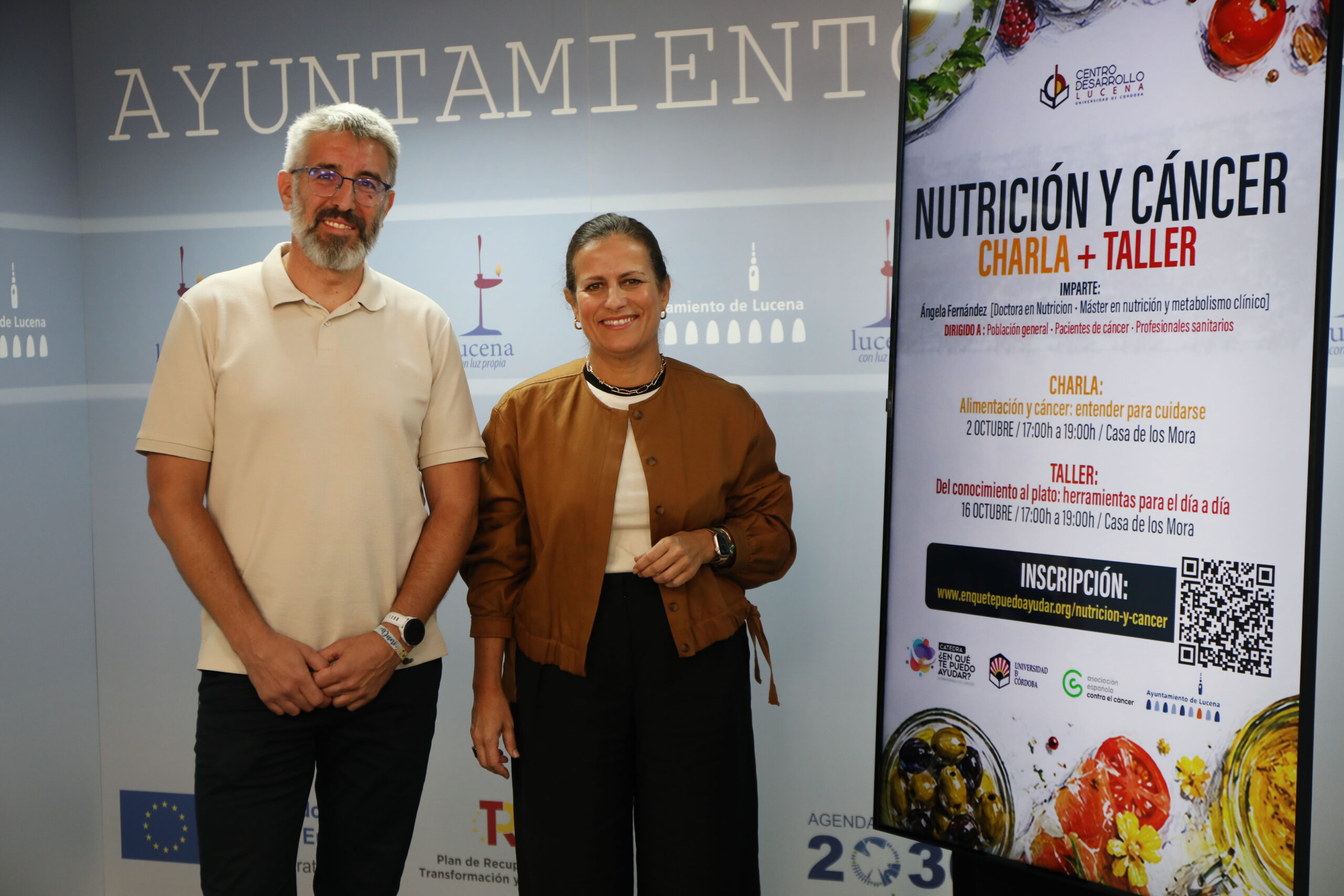 Lucena aborda la relación entre alimentación y cáncer con dos jornadas formativas